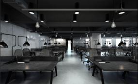 现代简约办公室室内装修设计效果图