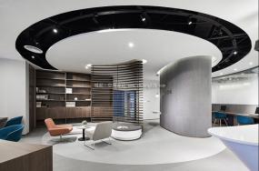 大型办公室简约室内装修实景图