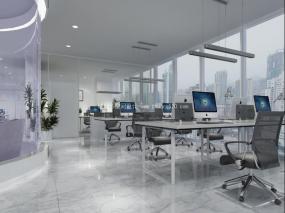 现代超大办公室装修效果图