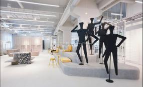 100平办公室面布置图