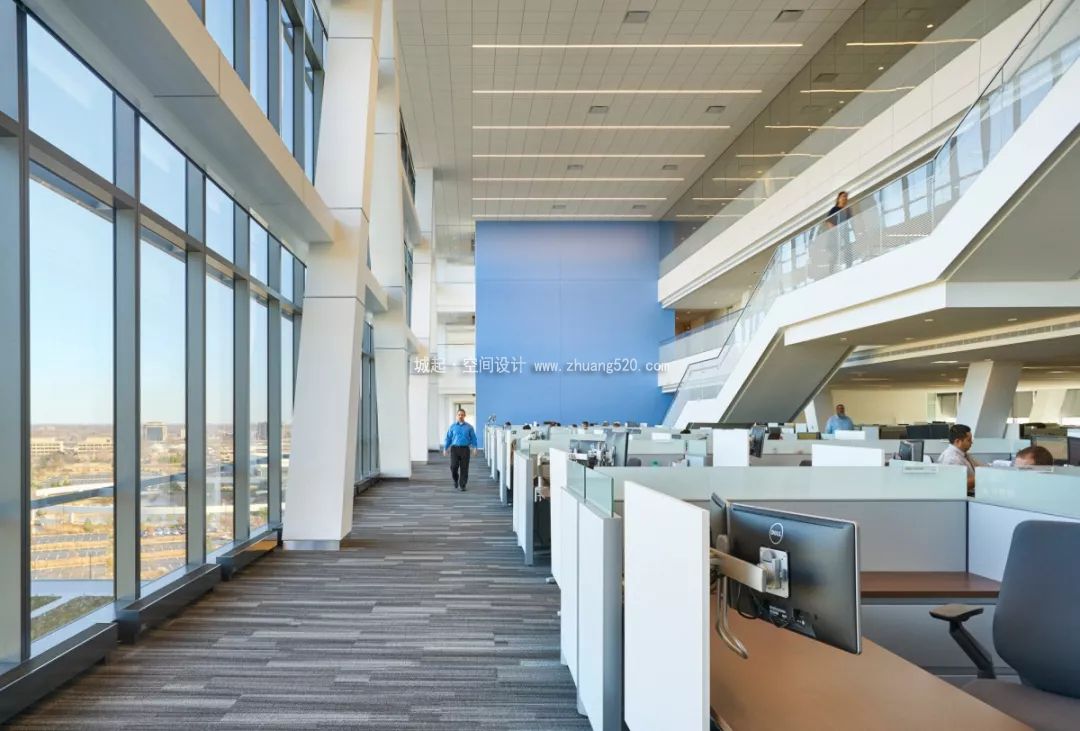 现代开放式办公室装修优势