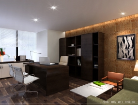 办公室整体布局效果图