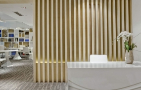 科技时尚办公室前厅设计效果图,办公室前厅设计效果图