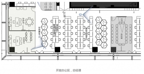 办公室总经理室装修案例平面图,总经理室装修平面图