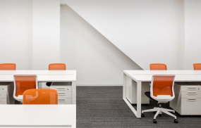 商贸公司办公室开放区域设计全景图