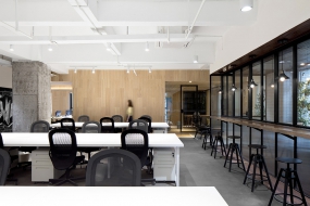 办公室开放区域装修设计全景图