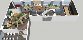 办公区装修设计全景图