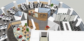 科技公司办公室设计平面图,办公室设计平面图