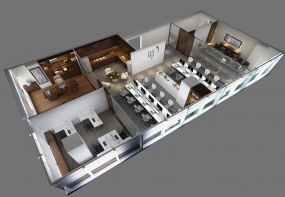 简约风办公室设计平面图