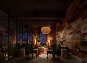 茶餐厅设计效果图,茶餐厅设计实景图