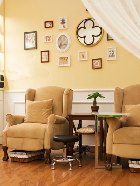 美甲店装修设计实景图,美甲店设计效果图