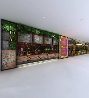 茶餐厅装饰效果图,茶餐厅装修设计图片