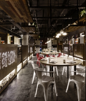 餐饮店装修案例图片,快餐店装饰实景图