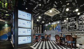 茶餐厅装饰效果图,茶餐厅装修设计图片