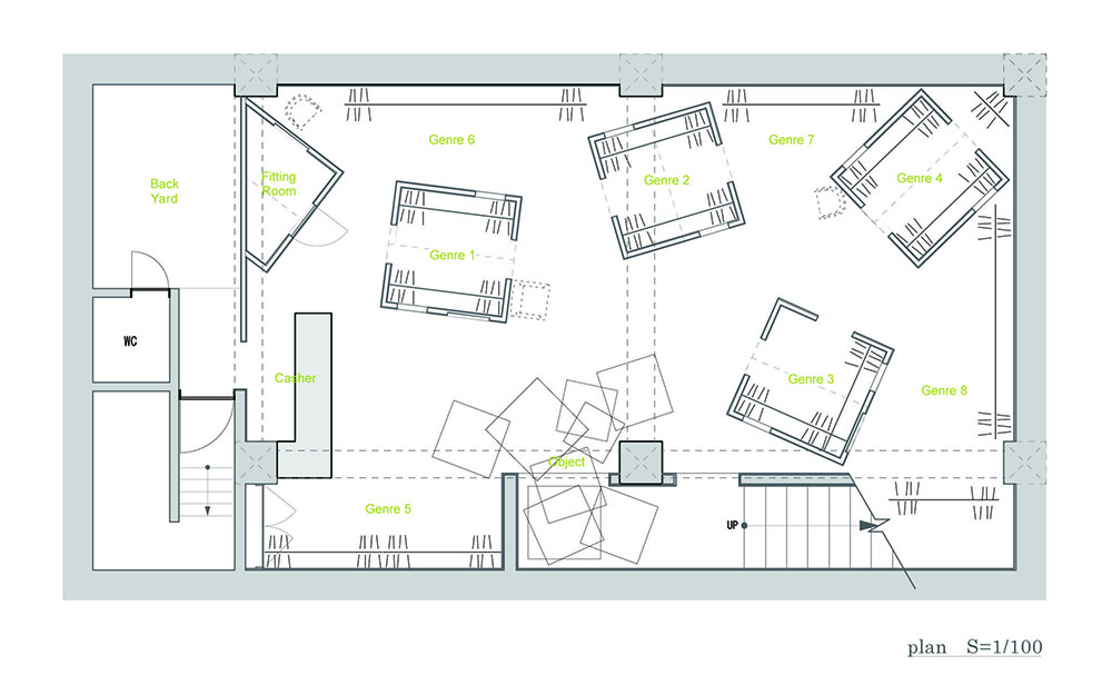 曦文服饰装修布局图,服饰装修布局图