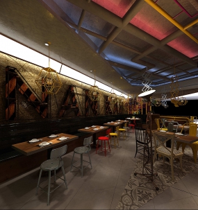 茶餐厅装饰实景图,茶餐厅装饰效果图