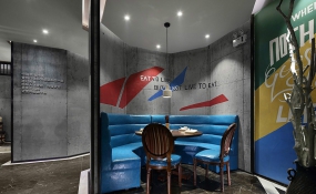 茶餐厅设计实景图,茶餐厅设计效果图