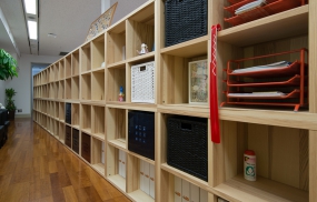 办公室书柜隔断装饰设计效果图,书柜隔断装饰图