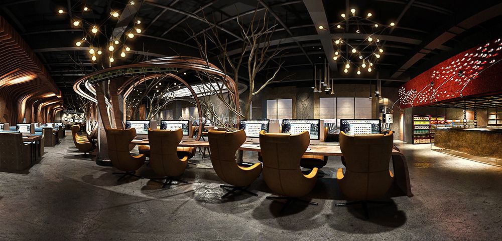 网咖设计效果图,网咖设计效果图