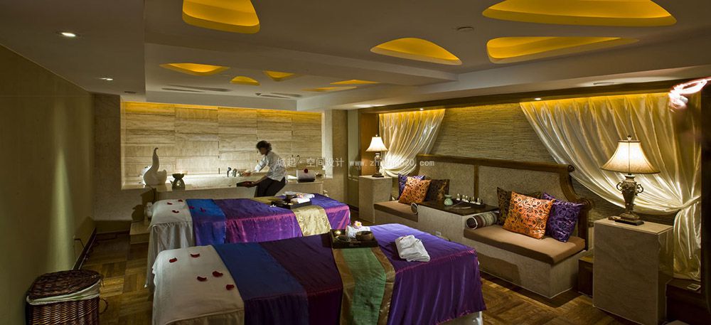 休闲足浴店设计效果图,足浴店设计效果图
