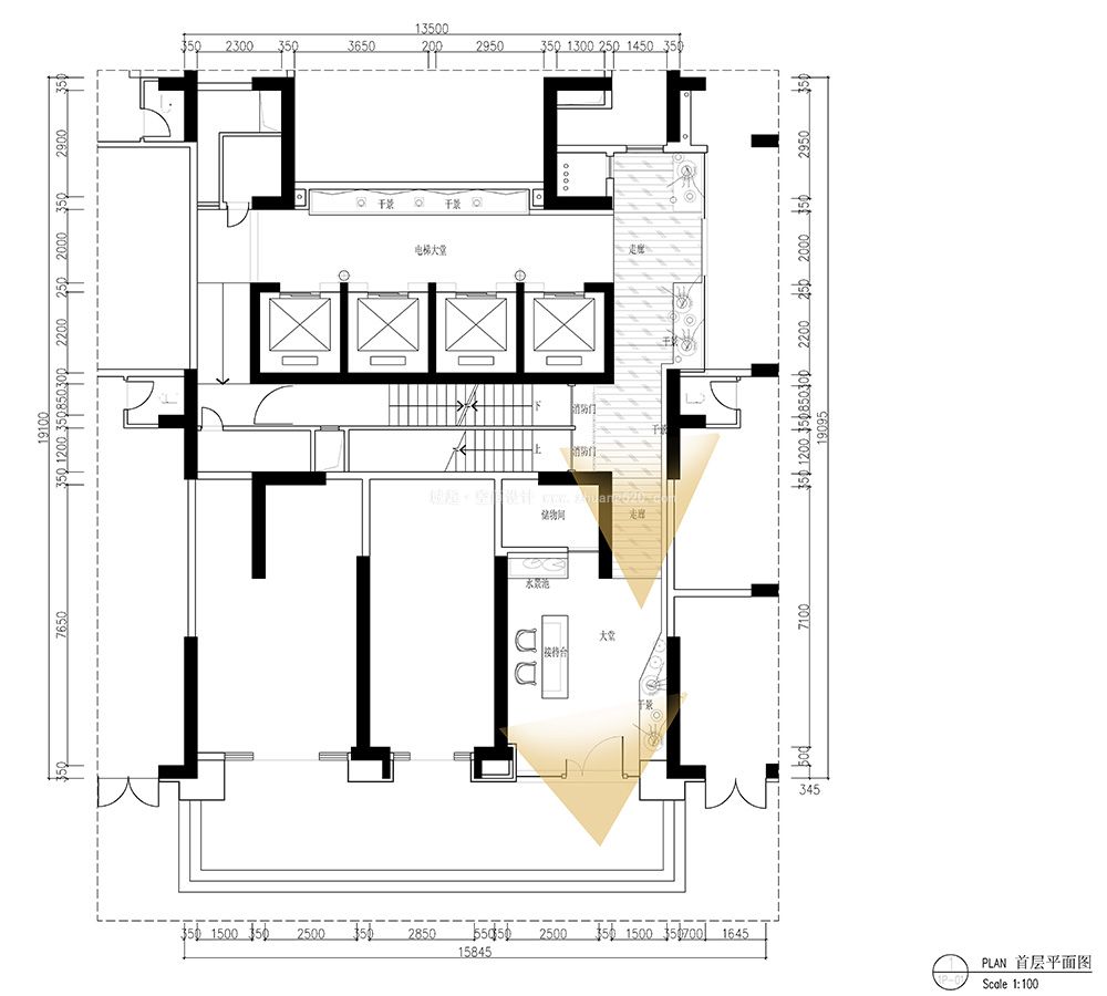 足浴店装修设计平面图,足浴店设计平面图