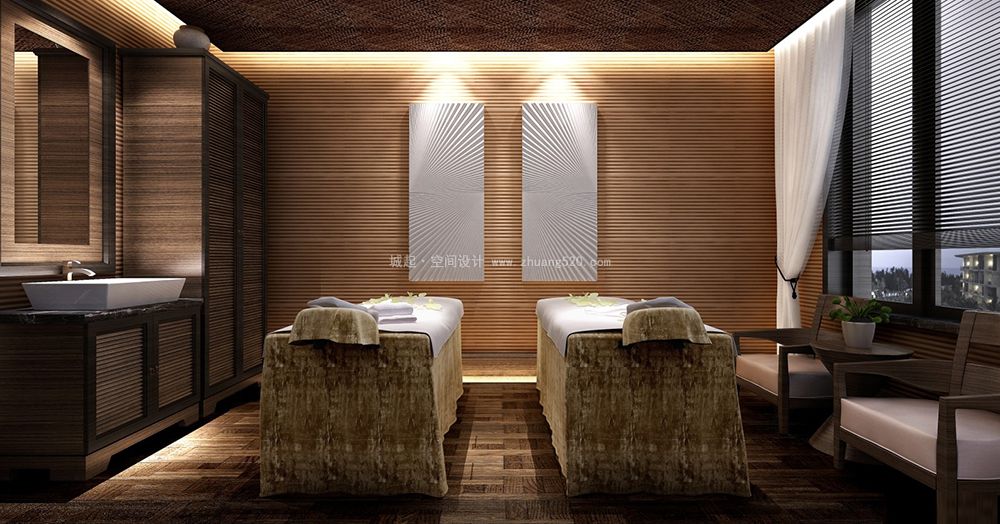 SPA主题养身馆会所设计效果图,主题养身馆会所设计效果图