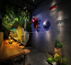 酒馆空间设计效果图,酒馆装饰图片