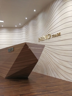 商务稳重风办公室前厅装修设计布局图,办公室前厅装修设计布局图