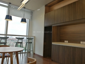 商务稳重风办公室茶水间设计效果图,茶水间设计效果图