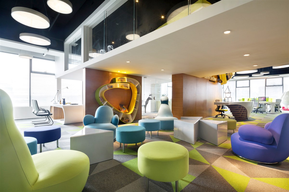 科技办公空间活动区设计效果图 科技办公空间活动区设计效果图,科技办公室活动区设计效果图