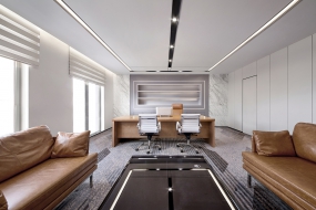 老总办公室装修设计效果图