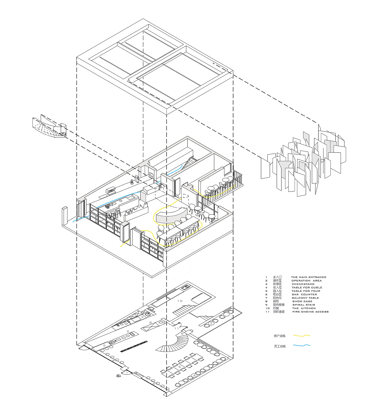 咖啡厅设计平面图,咖啡厅装修平面图