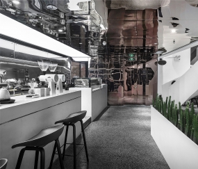 咖啡厅装饰实景图,咖啡厅装饰效果图