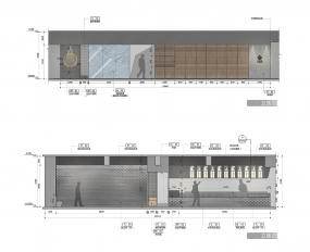 陕西面馆装修设计平面图