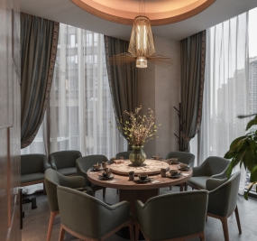 饭店装饰实景图,饭店装饰效果图