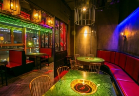 火锅店装饰效果图,火锅店装修设计图片