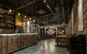 烧烤店空间设计案例图,烧烤店空间设计实景图