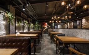 烧烤店装饰案例图,烧烤店装饰实景图