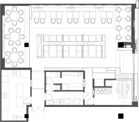 闵行喜鼎饺子中式餐厅,饺子馆空间设计平面图