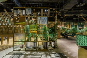 火锅店装饰案例图,火锅店装饰布局图