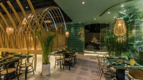 火锅店装饰布局图,火锅店空间设计效果图