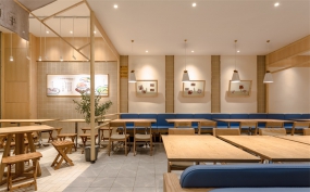 快餐店装修设计布局图,快餐店设计效果图