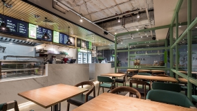 沙拉店设计案例图, 沙拉店设计布局图