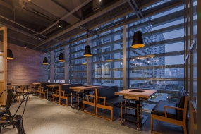 快餐店装修设计实景图,快餐店装修设计案例图