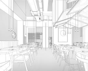 快餐店装修设计平面图,快餐店设计平面图