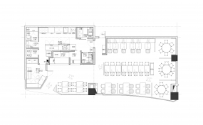 快餐店装饰平面图,快餐店设计布局图