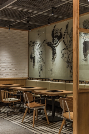 快餐店装饰案例图,快餐店装饰布局图