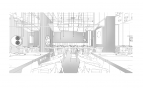 快餐店空间设计布局图,快餐店空间设计平面图