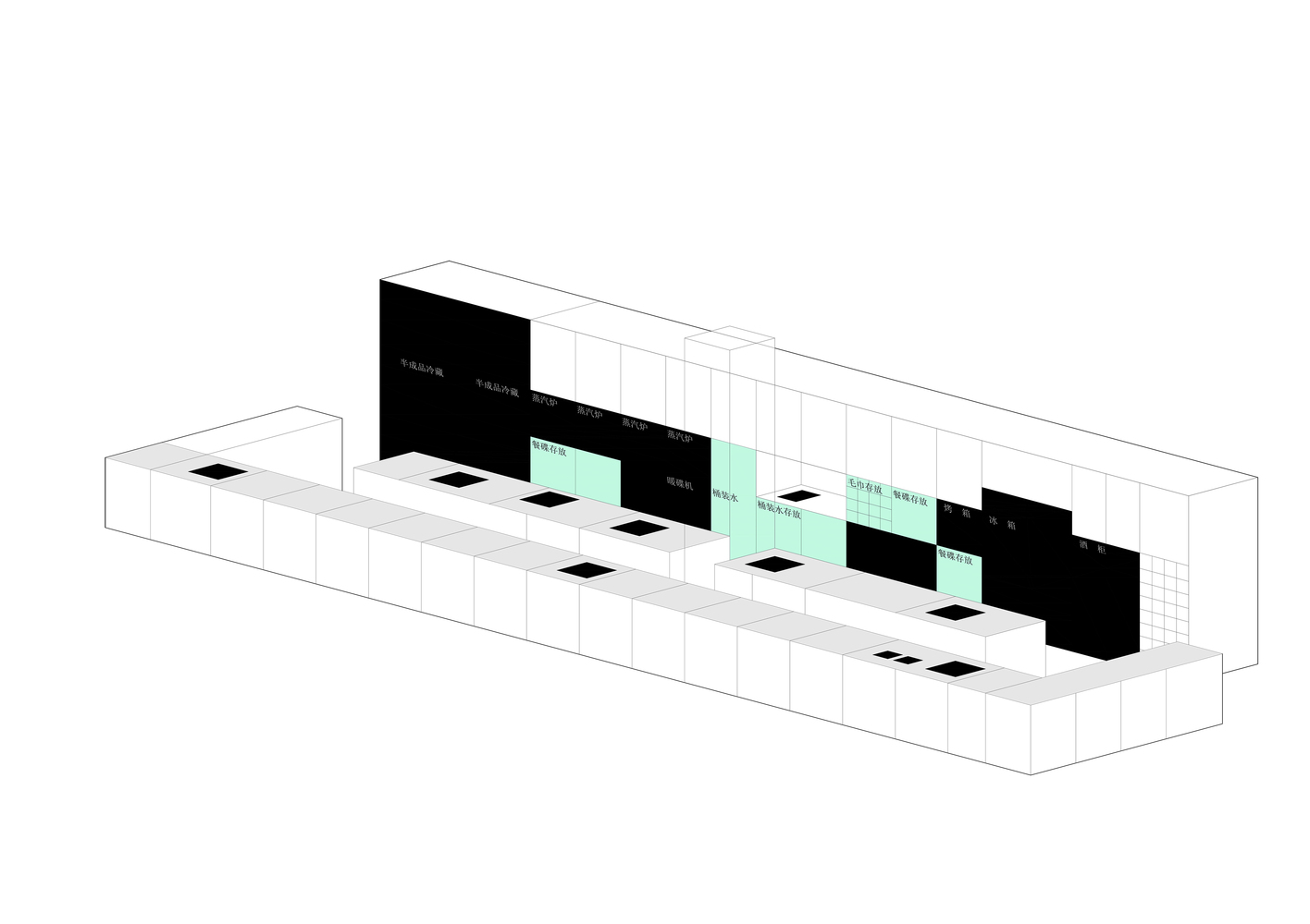 茶餐厅空间设计平面图,装修设计平面图