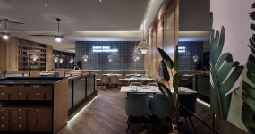  茶餐厅装修设计案例图,茶餐厅设计效果图